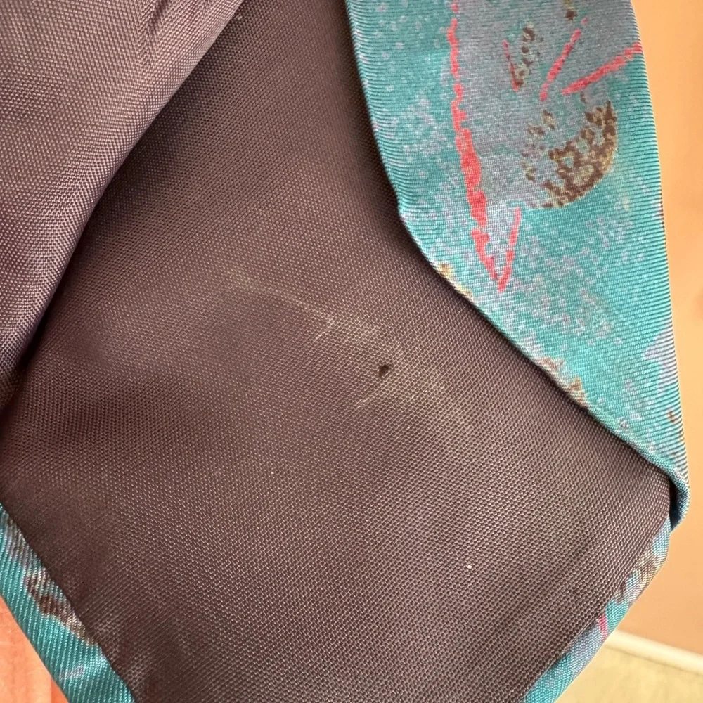Fendi Teal and Black Men's Tie